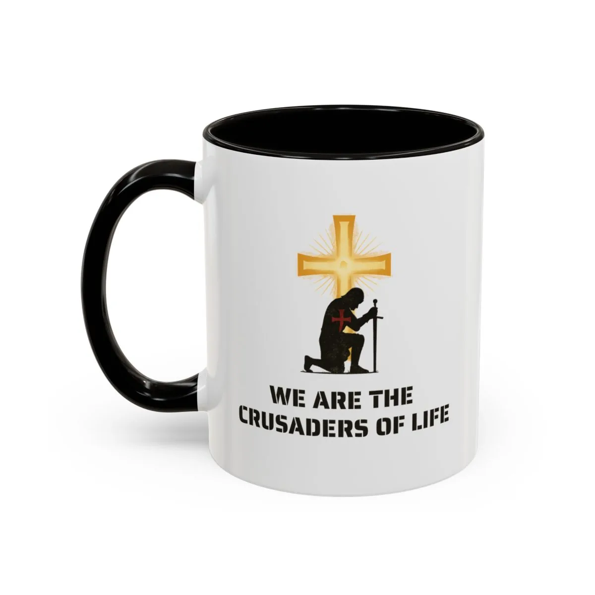 Kneeling Knight, Crusaders of Life - Black - Front