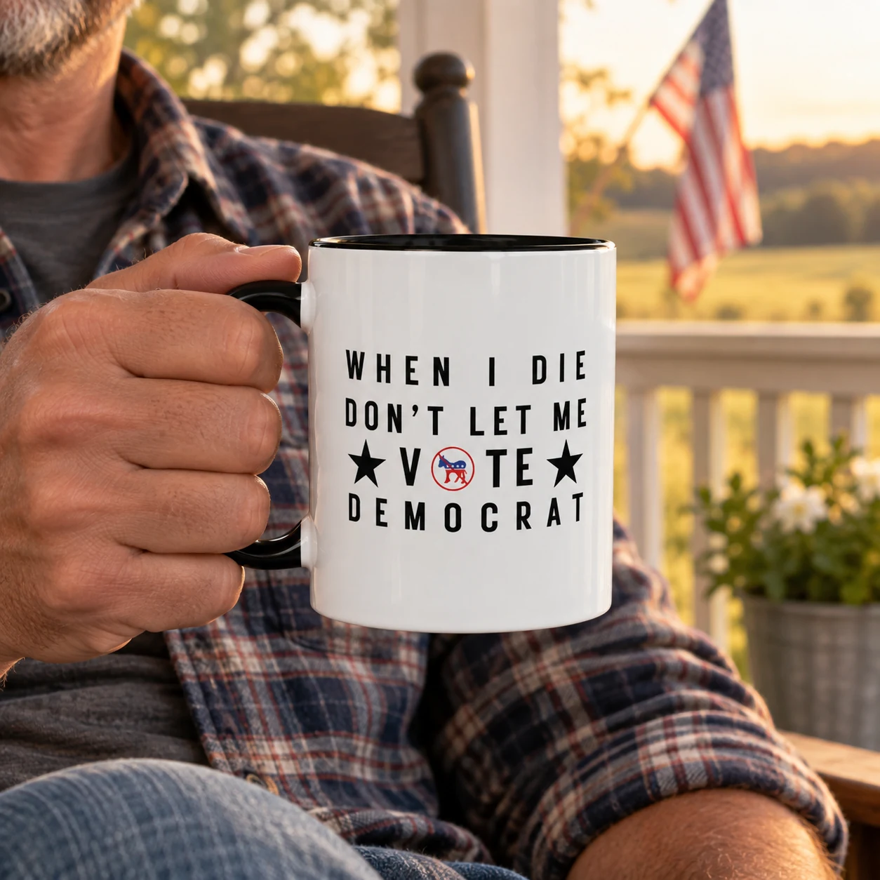 Don't Let Me Vote Democrat Coffee Mug -  thumbnail 4