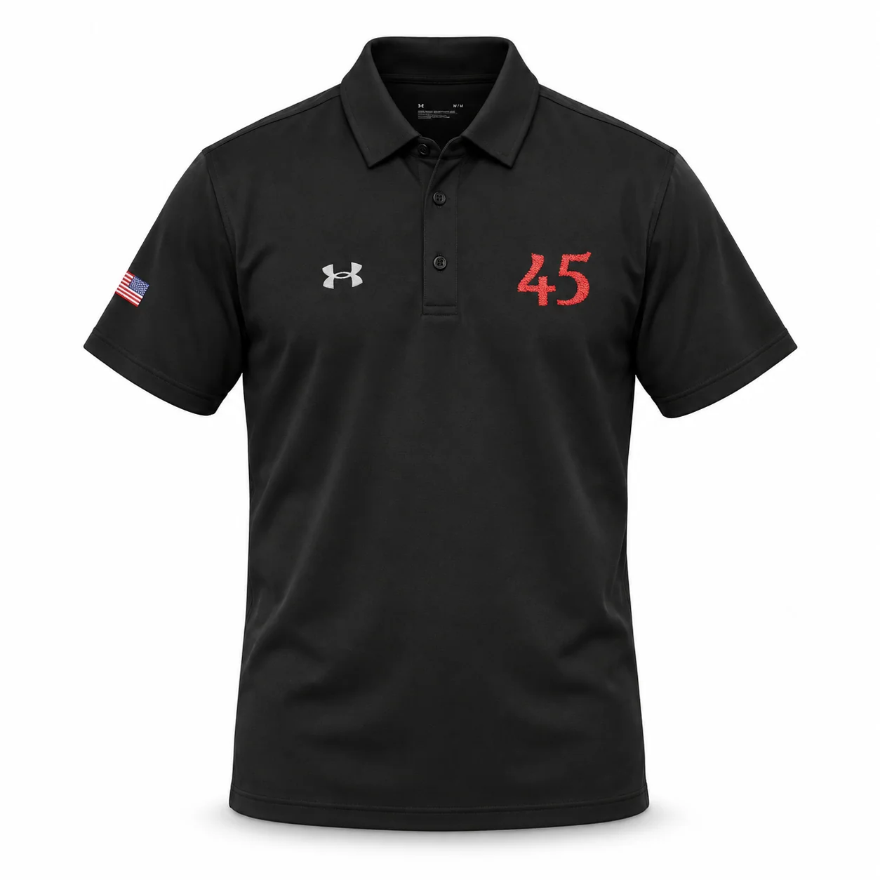 45 Polo – Under Armour Edition - Black - Front
