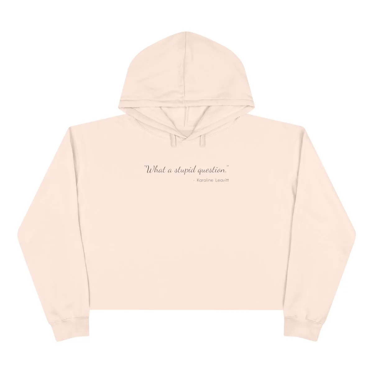 The "Stupid Question" Hoodie: Women's Version, Cropped -  thumbnail 3