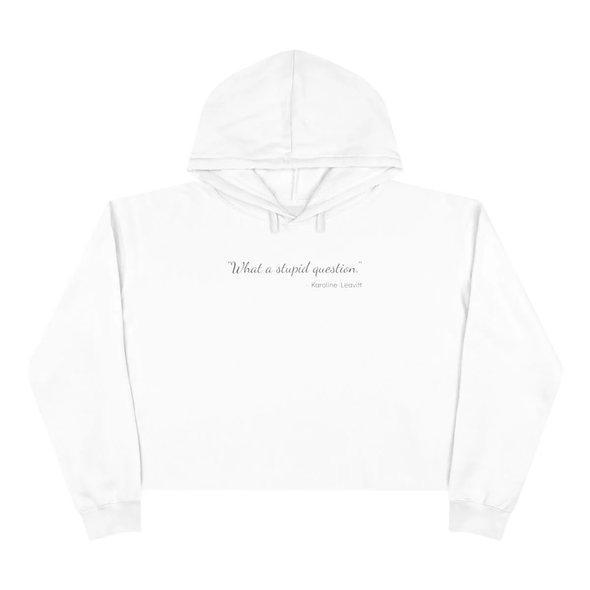 The "Stupid Question" Hoodie: Women's Version, Cropped -  thumbnail 5
