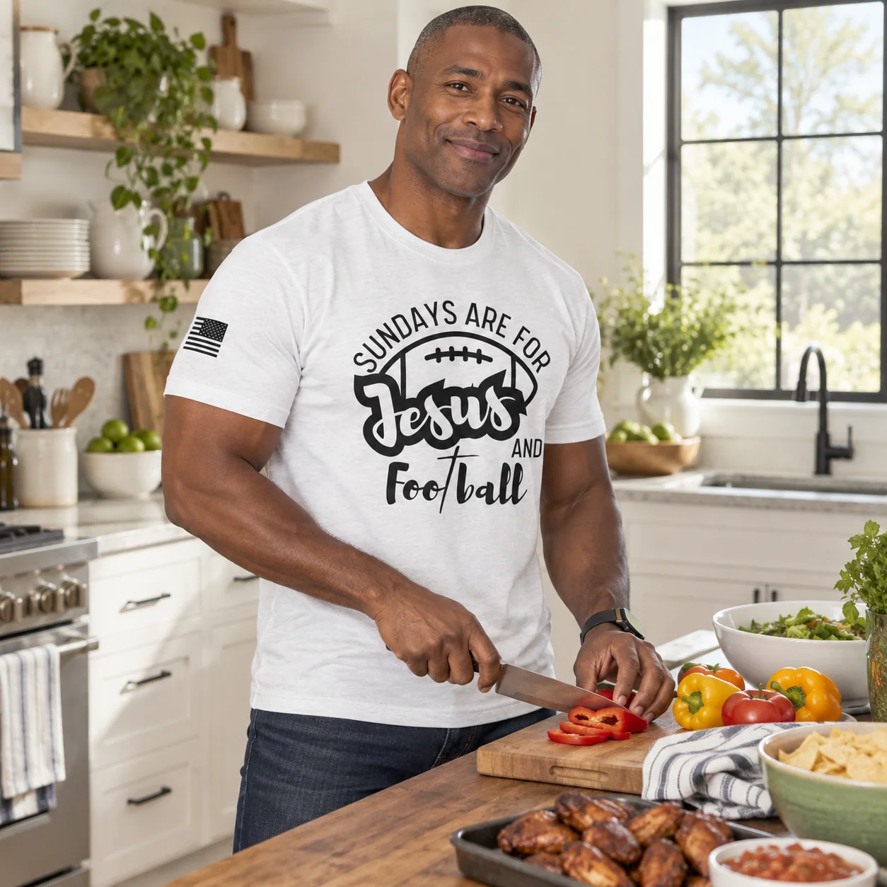 Sundays Are for Jesus and Football T-Shirt -  thumbnail 13