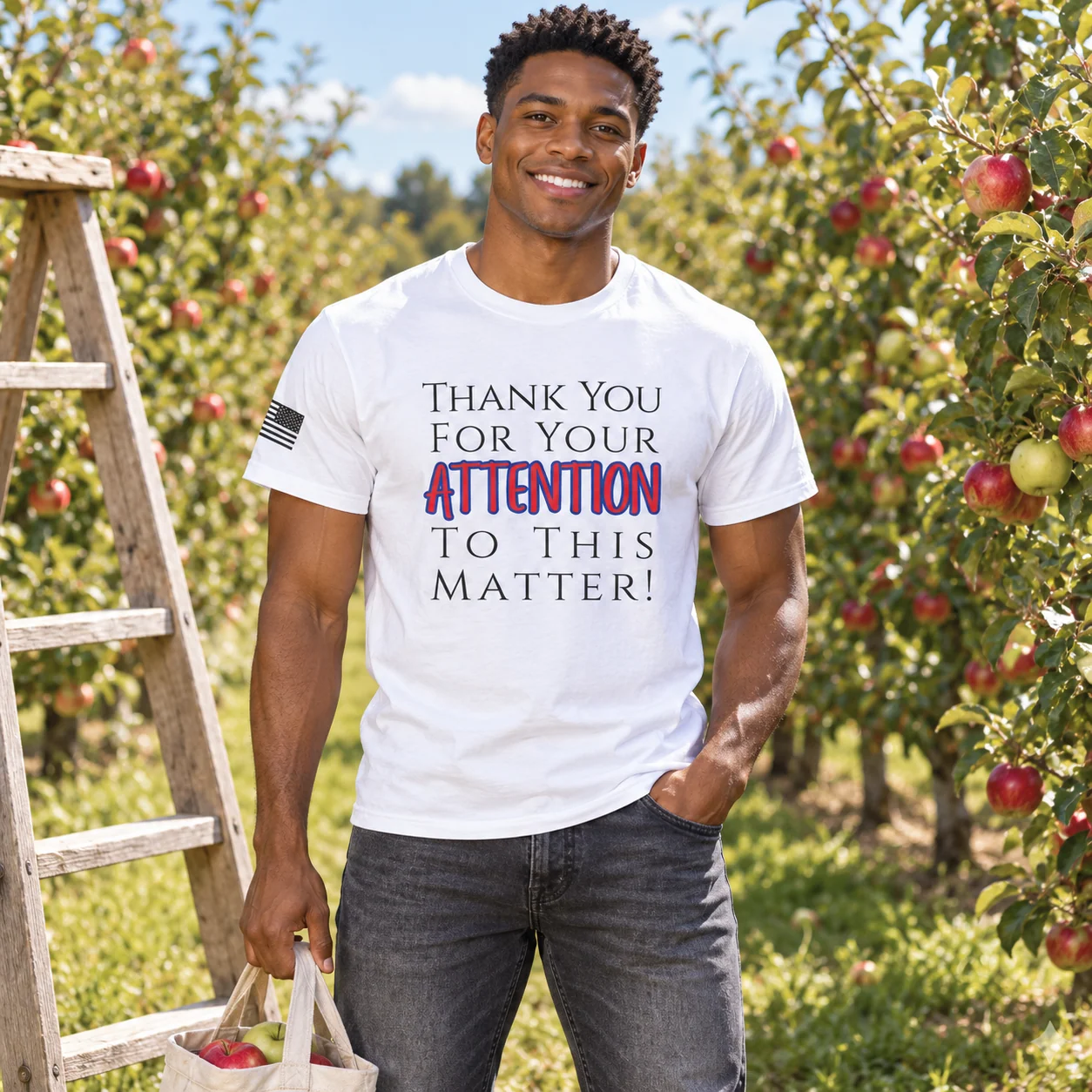 ATTENTION - Solid White Blend - Back