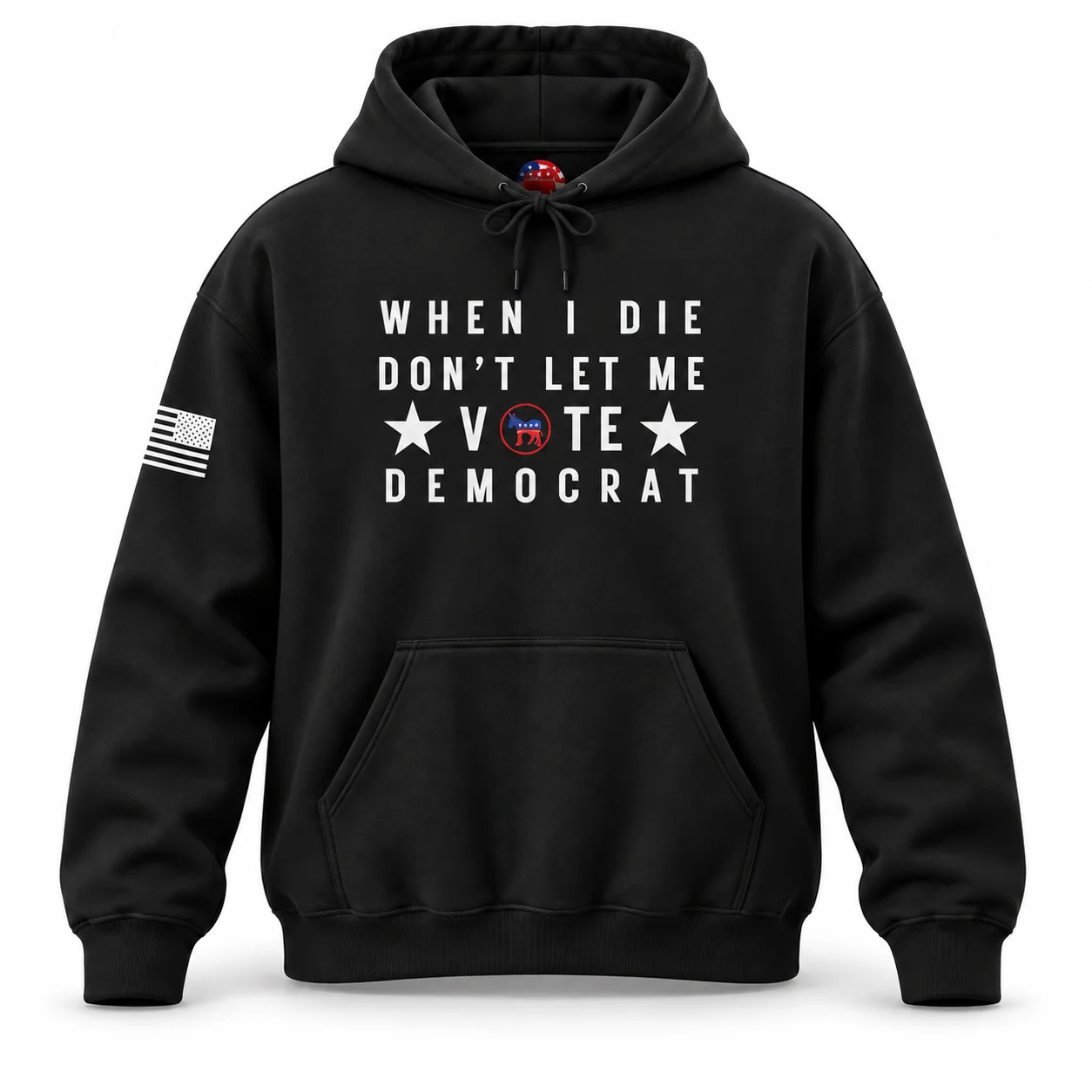 Don't Let Me Vote Democrat - Black - Front