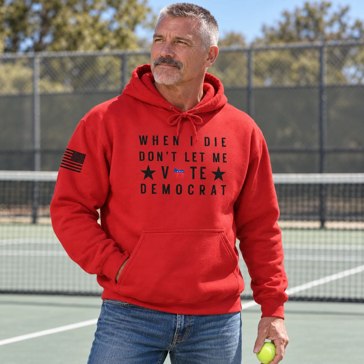 Don't Let Me Vote Democrat Hoodie -  thumbnail 13