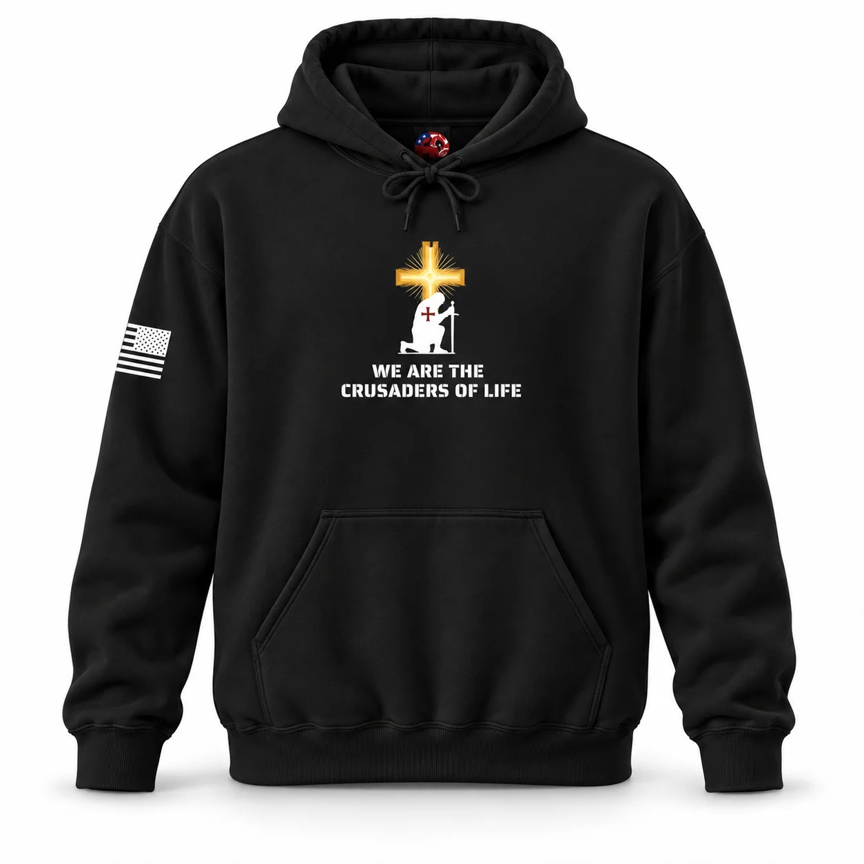 Kneeling Knight, Crusaders of Life - Black - Front