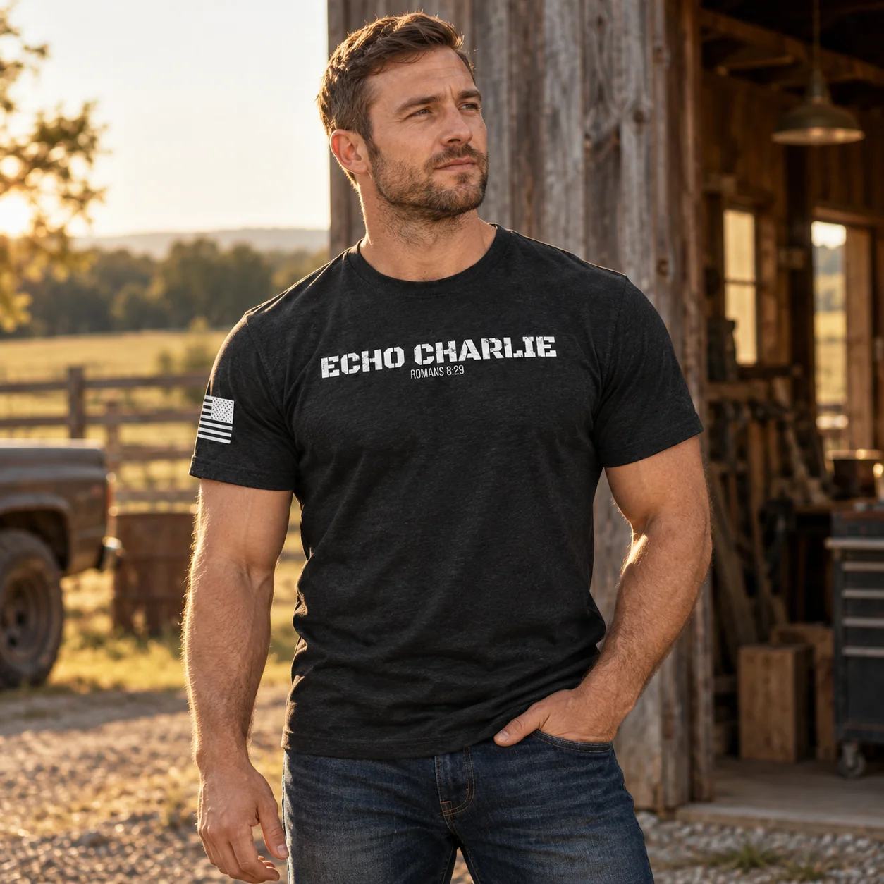 Echo Charlie - Black Heather - Back
