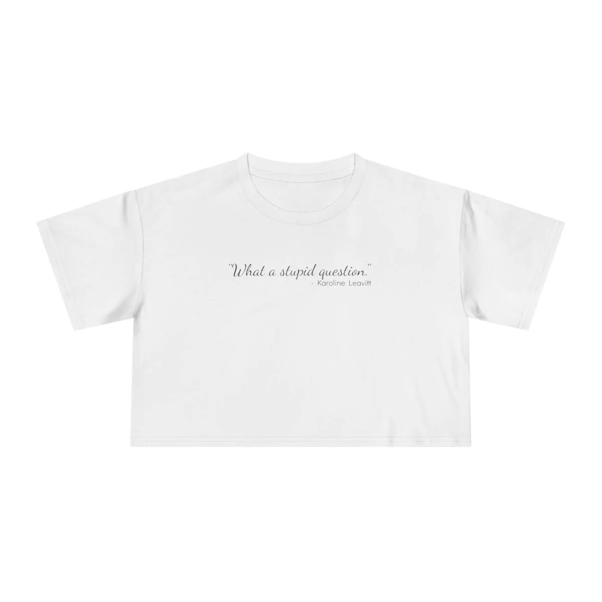 The "Stupid Question" Tee: Women's Version, Cropped -  thumbnail 5