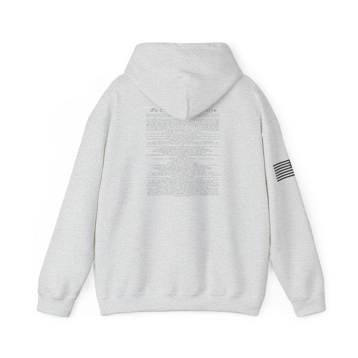 Declaration of Independence Hoodie - Ash - Back
