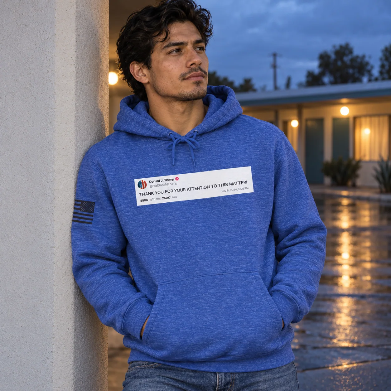 Truth Social - Heather Sport Royal - Back