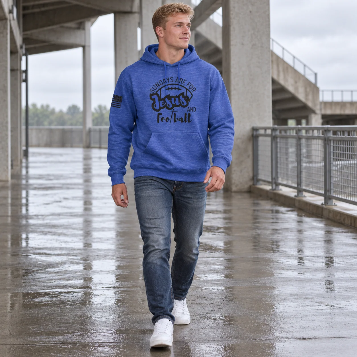Sundays Are for Jesus and Football Hoodie -  thumbnail 13