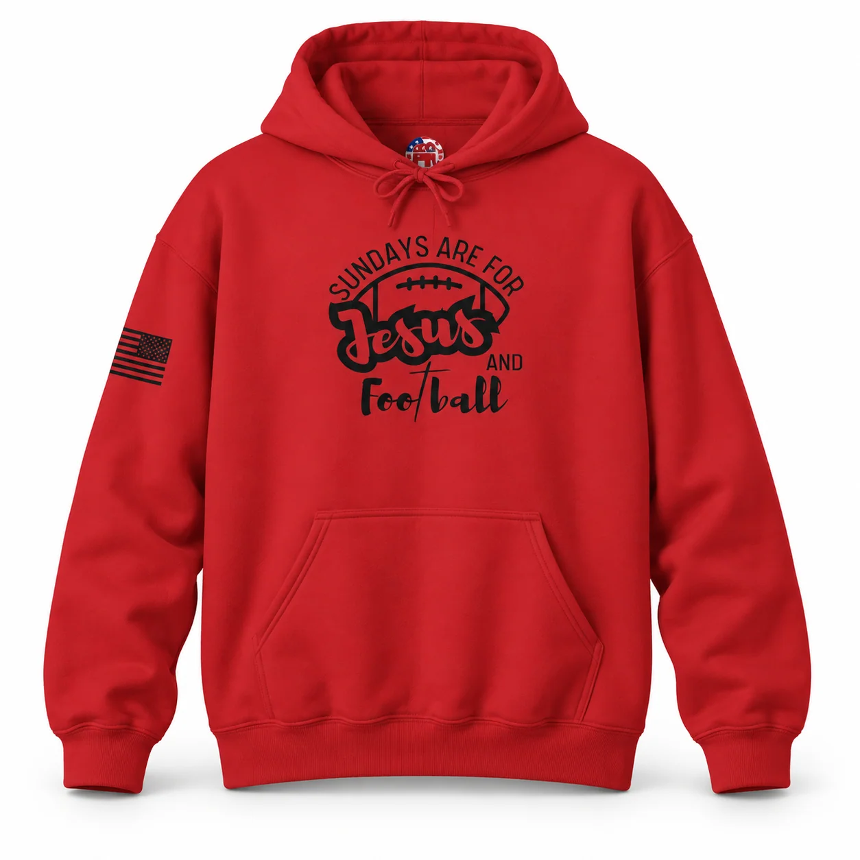 Sundays Are for Jesus and Football - Red - Front
