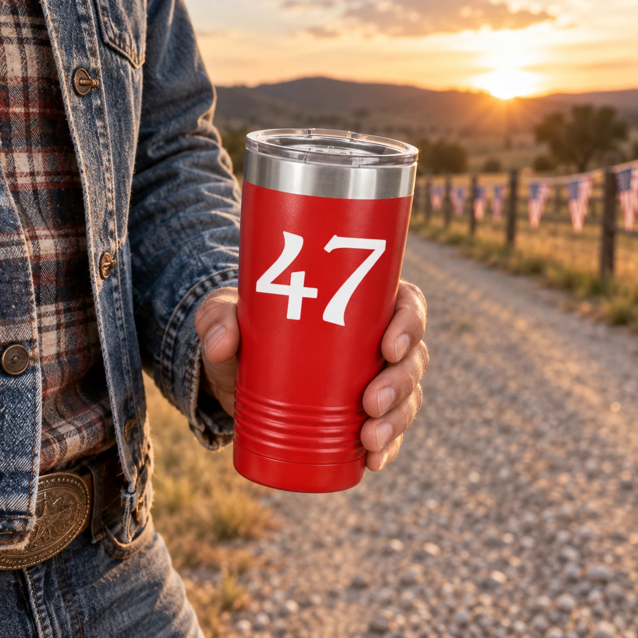 47 Tumbler – 20oz - Red - Back