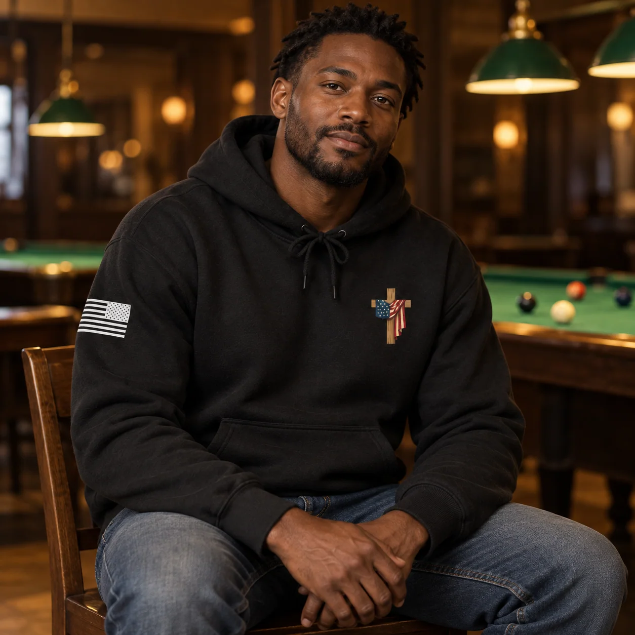 Stand for the Flag. Kneel for the Cross. Hoodie -  thumbnail 11