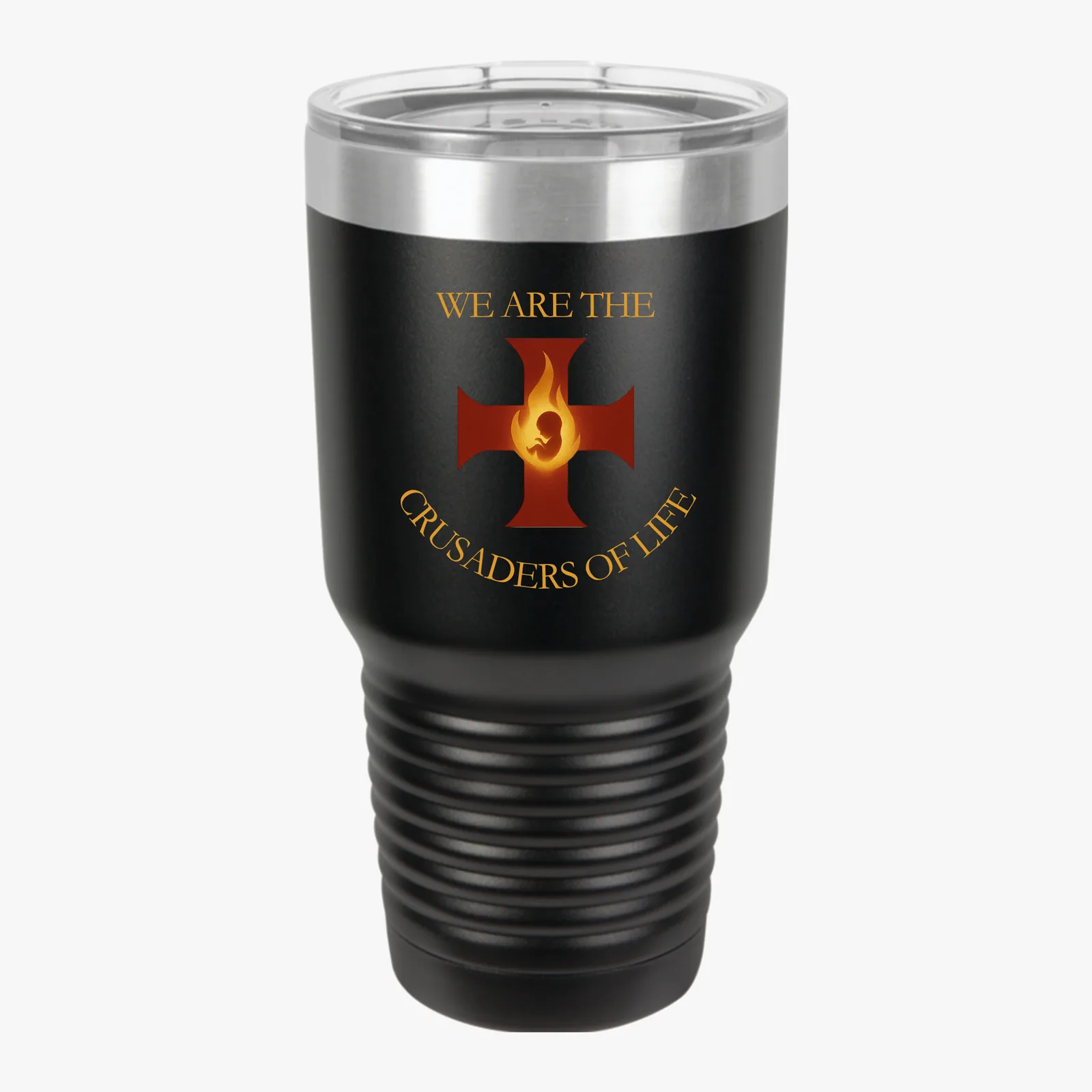 Crusaders of Life Flame Cross - Black - Back