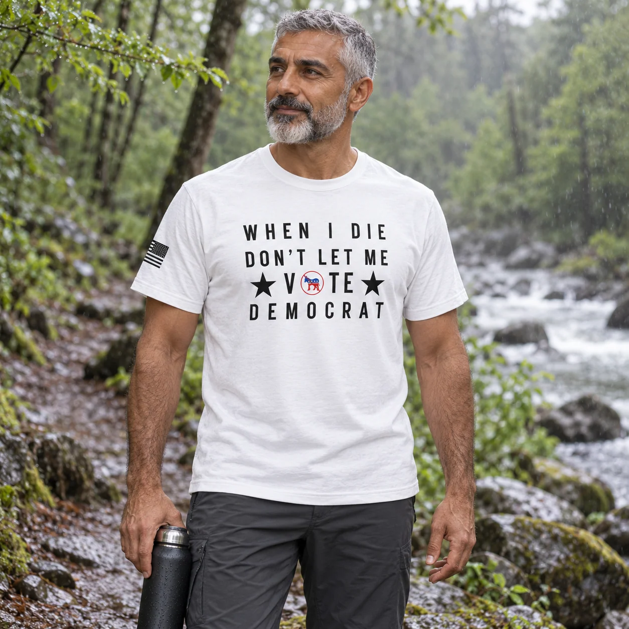 Don’t Let Me Vote Democrat - Solid White Blend - Back