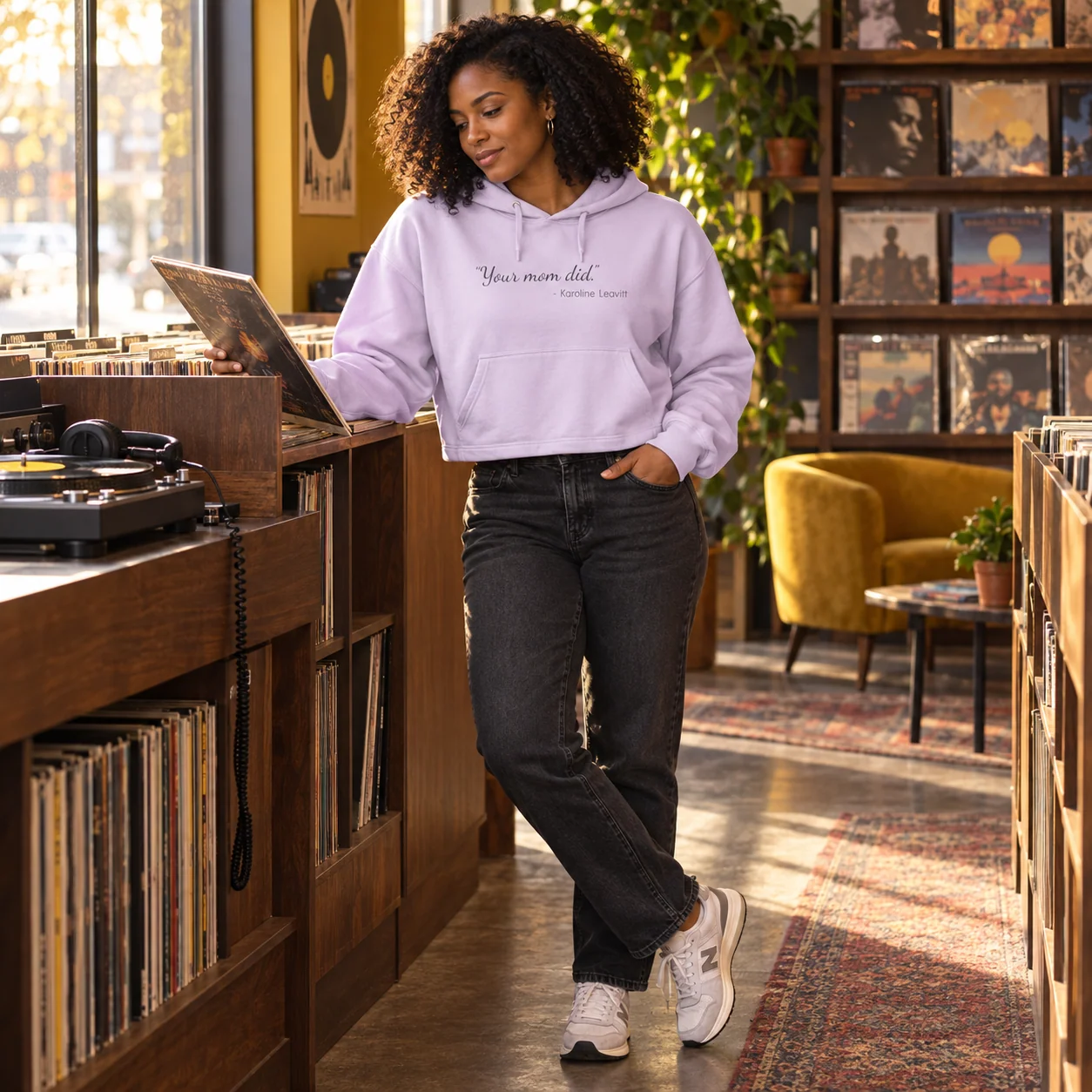 The "Your Mom Did." Hoodie: Women's Version, Cropped -  thumbnail 11