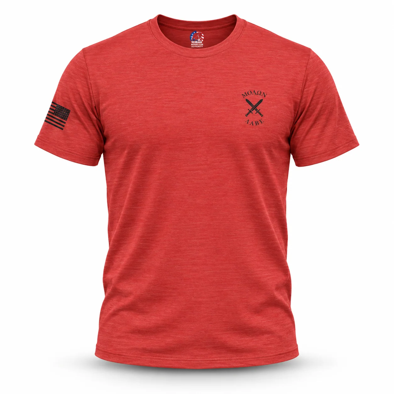 Molon Labe - Heather Red - Front